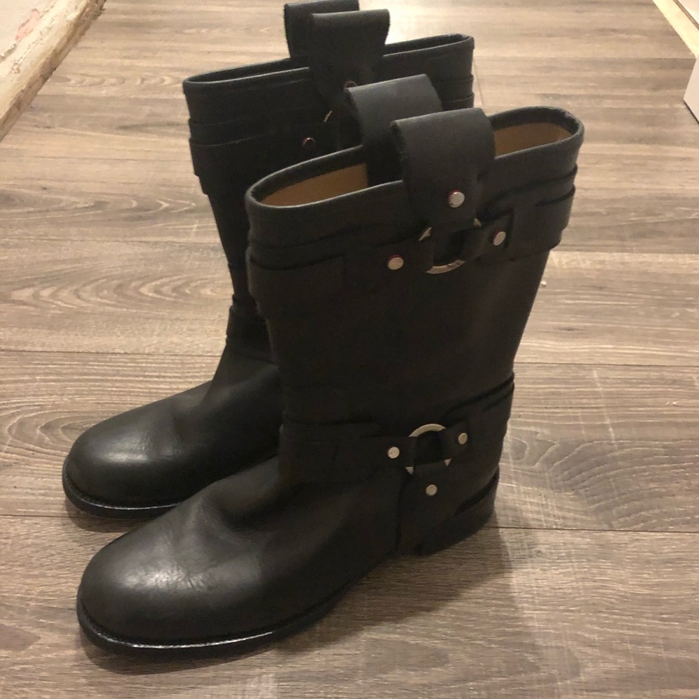 Christian Louboutin leather biker boots